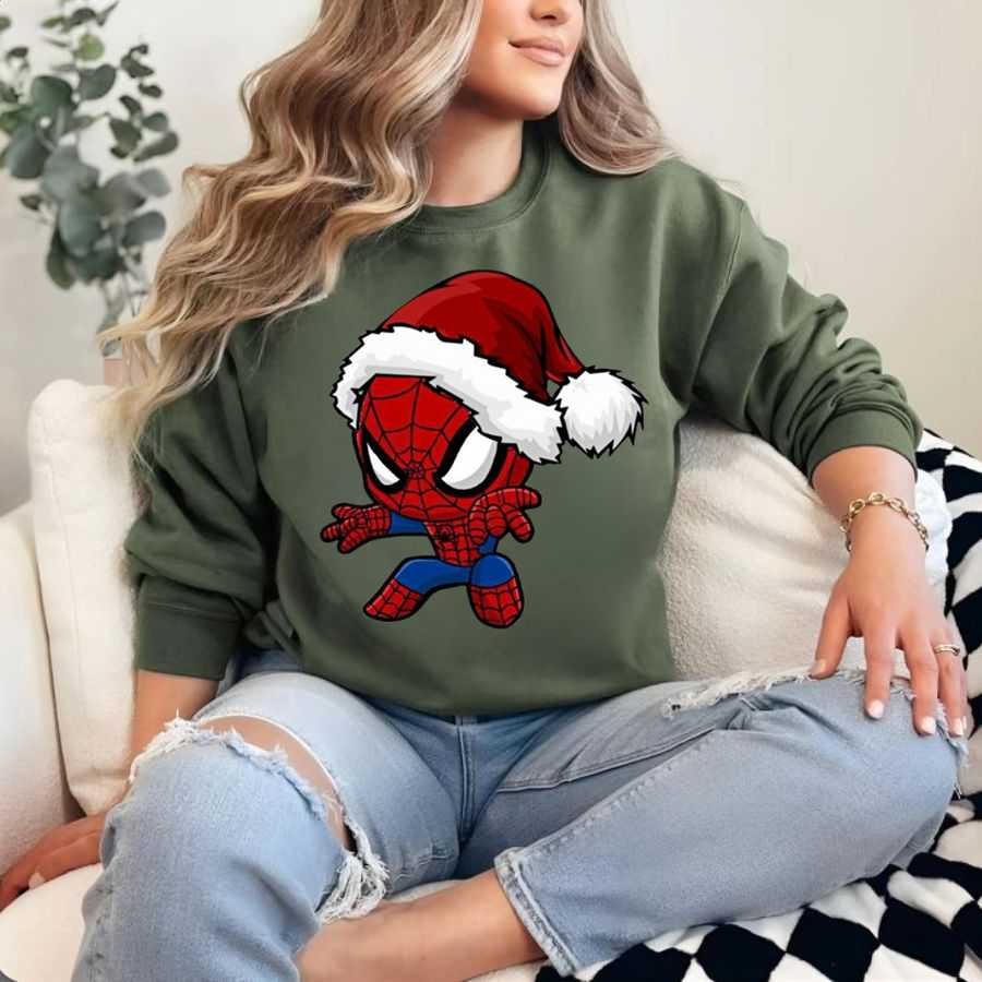Holiday Chibi Spiderman Christmas Sweatshirt